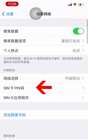 和平苹果14维修网分享如何给iPhone14的SIM卡设置密码 